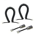 Telephone Cord Detangler, 2 Pack Black Coiled Telephone Handset Cord / 1.1