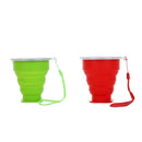 2 Pieces Collapsible Silicone Travel Coffee Mug 300ml Water Cups Portable