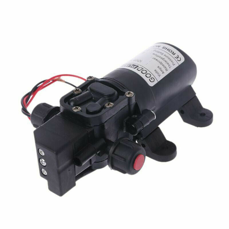 12V DC 130PSI 6L/Min 70W Water High Pressure Diaphragm Self Priming Pump ert