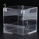 Pet Feeder Food Water Feeding Box For Small Medium Large Birds S