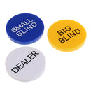 Small Blind+Big Blind+Dealer Button Set for Party Game Casino Blackjack Accs