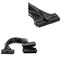 24Pin 20+4pin Dual PSU ATX Power Supply Adaptor Cable Connector For Mining 34cm