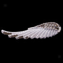 2Pcs Crystal Rhinesotne Large Angel Wing Pendant Lady Necklace Chain Gifts