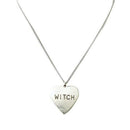 Love Heart Pendant Witch Letter Halloween Necklace Women Party Jewelry Gift