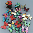 Bulk 50Pcs Mixed Butterfly Phantom Wooden Sewing Buttons Scrapbooking 2 Holes AU