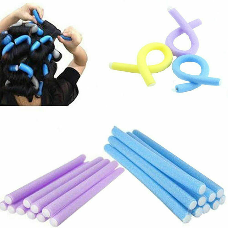 10PCS Curler Maker Soft Foam Bendy Twist Curls Tool Styling Hair_Roller DIY H8W4