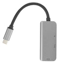 3 in 1 Type C HUB Converter Aluminum Alloy 4K HDMI USB 3.0 PD Adapter Dock