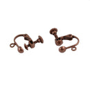 24 Clip On Screw Back Earring Findings Open Loop Jewelry Making DIY Findings