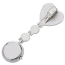 White Heart Quartz Movement Clip Nurse Brooch Fob Tunic Watch Smile Face
