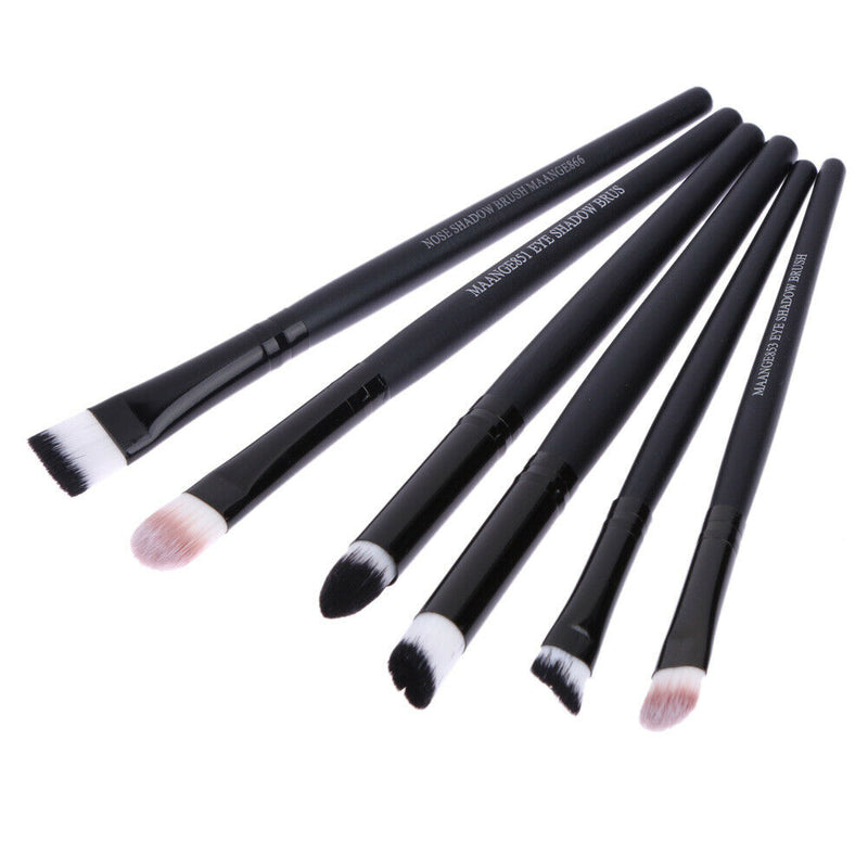 20Pcs Eyeshadow Makeup Brushes + 2Pcs Big Powder Blush Foundation Black