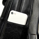 Women Plaid Leather Backpacks Casual Teen Girls School Travel Shoulder Bags
