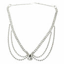 Women Lady Head Hair Chain Headpiece Forehead Band With Hairpin Alloy Rhine L5Y9