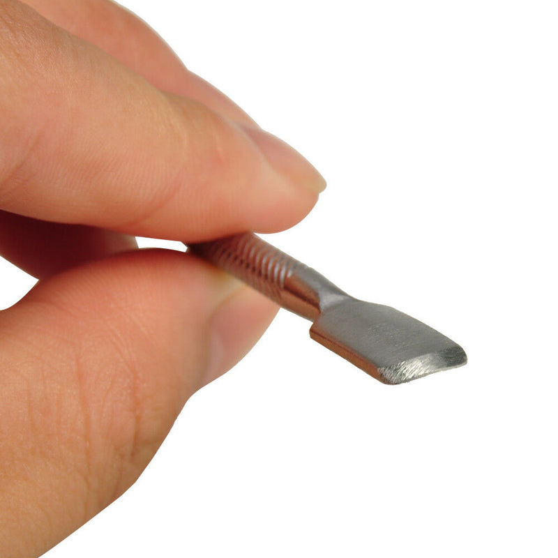 Stainless Steel Cuticle Pusher Remover Finger Dead Skin Push Nail Manicure Tool