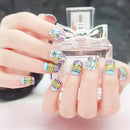 24Pcs Acrylic false french nail full finger nail tips art cover manicure NF Hn