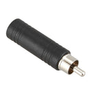5x 6.35mm 1/4 inch Mono Female Jack to RCA Male Plug Audio Adapter Cable Co B6U3