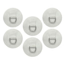 6pcs Stainless Steel D-Ring Pad Patch PVC Round For Inflatable Boat Raft Dinghy