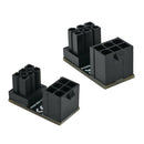 2x 180 Degree Angled Connector Graphics Card ATX 6 Pin Power Supply Adapter