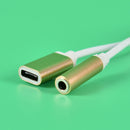 Audio Splitter Converter Adapter Cable USB Type-C To 3.5mm Jack AUX Headphone JR