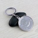 Compass Keychain 50 Year Durable Fashion Metal Key Ring With Back Shining Mirror