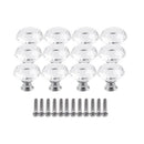 12pcs diamond-shaped crystal glass handle, 30mm drawer handle-transparent E6B4