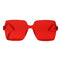 3pcs Women Mens One Piece Sunglasses Square Rimless UV400 Eyeglasses Eyewear