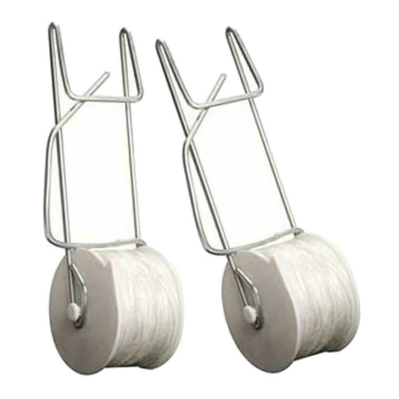 10x Tomato Trellis Rollerhook Hooks Clips Clamps Twine Roller with 49ft Rope