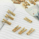 100x Mini Wooden Pegs Clothes Pins For Crafting Cardmade Tackle 25x3MM Tool L1L4