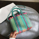 Fashion Summer Beach Bag Color Straw Bag Lady Travel Mobile Handbag Girl Ha