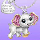 Lovely Elephant Shape Rhinestone Pendant Women's Necklace Jewelry Gift for Girl