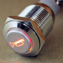 Car Boat LED Light Waterproof-Momentary Horn Metal Push Button Switch 12V 16mm