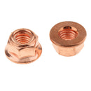Pack-12 M8 Exhaust Lock Nut Copper Plated Steel 8mm Hex Fits for BMW 3 Series
