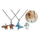 2 Sets Color Change Mood Emotion Necklace Ring Magic Jewelry Set Ring Gifts