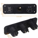 Waterproof Car Boat Dual Ports USB Charger Cigarette Lighter Port Voltmeter