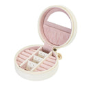 Crown Jewelry Box Organizer Travel Portable Leather Ring Bracelet Earring D K7I5