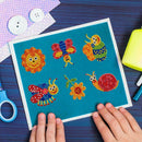 6pcs DIY Full Drill Round Cute Animals Diamond Painting Christmas Stickers