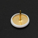 50Pcs Drawing Pins White Thumb Tacks Push Brass Assorted Colours Board Cork
