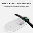 Multi-function wireless charger 3-in-1 mobile phone holder base 10W QI fast Q3I4