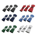 3Pack Durable Golf Wood Head Cover Waterproof Wood Driver Headcover Sleeve White