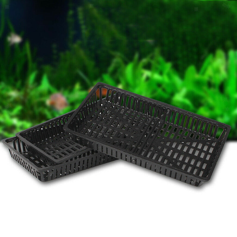 10x Useful Rectangle Plastic Aquatic Pond Water Plants Planting Basket