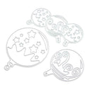 3pcs Christmas Ball Cutting Die Stencil Scrapbooking Card Album DIY Craft