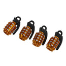 Cool Golden Grenade Shaped Car Auto Tire Valve Caps Cover