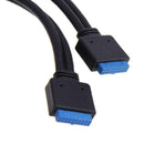 3.5 Aluminum USB3.0 20 PIN to 4-Port 3.5 Floppy Internal Front Panel