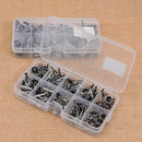 80Pcs Fishing Rod Guide Tip  Set Repair Kit Stainless Steel Frames with Fish Box