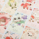 Boxed Postcards Hand-Painted Watercolor Greeting Card Animal Small Fresh Card