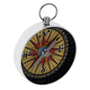 Hiking and Camping Pocket  Alloy Compass with Keychain Waterproof