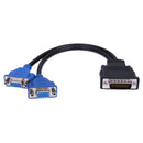 DMS-59 Pin Male to 2 VGA 15 Pin Female Splitter Adapter Cable