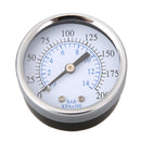Air Compressor Hydraulic Pressure Gauge 2" Face 0-200 Back Mnt 1/4" NPT