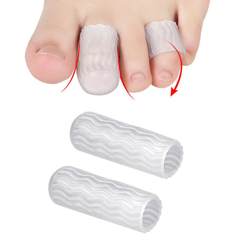 2pcs Fingers Toes Protective Sleeve Overlapping Anti-wear Sleeve Feet Care