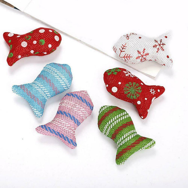2pcs Cat Toys Christmas Mouse Catnip Pets Kitten Teaser Interactive Funny Supply