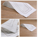 23*15cm White Hemstitch Dinner Napkins Ladder Cotton Linen Cloth Table  YNK